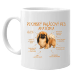 Anatómia pekinského palácového psa - keramický hrnček s potlačou