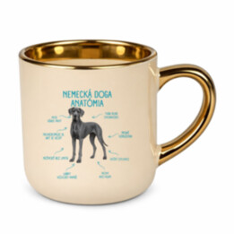 Anatómia nemeckej dogy - elegantný hrnček na darček