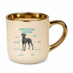Anatómia nemeckej dogy - elegantný hrnček na darček