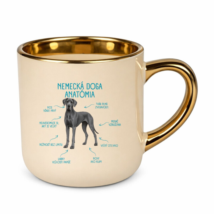 Anatómia nemeckej dogy - elegantný hrnček na darček