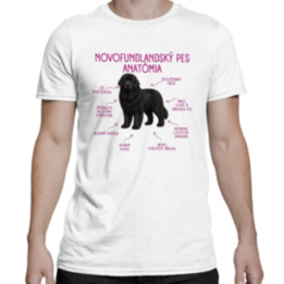 Anatómia novofundlandského psa - pánske tričko s potlačou