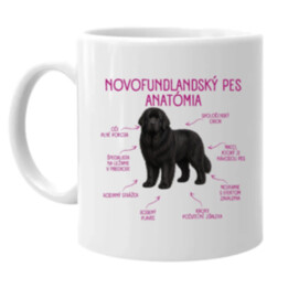 Anatómia novofundlandského psa - keramický hrnček s potlačou