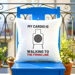 My cardio is walking to the firing line - vankúš pre strelca