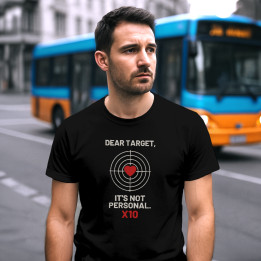 Dear target, it's not personal - pánske tričko pre strelca