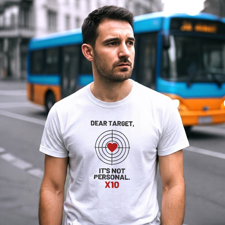Dear target, it's not personal - pánske tričko pre strelca