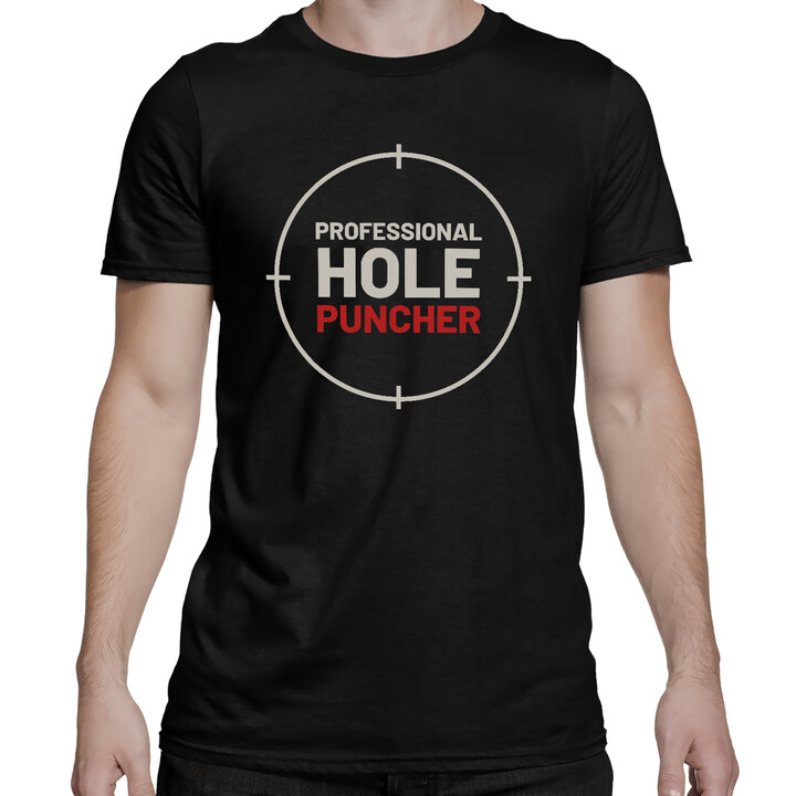 Professional hole puncher - pánske tričko pre strelca