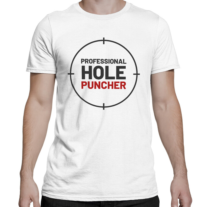 Professional hole puncher - pánske tričko pre strelca