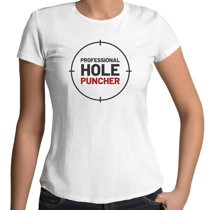 Professional hole puncher - dámske tričko pre strelca