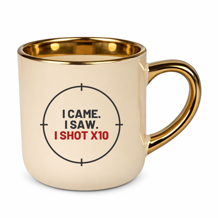 I came. I saw. I shot X10 - elegantný hrnček pre strelca