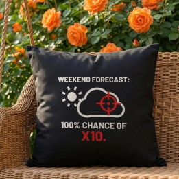 Weekend forecast: 100% chance of X10 - čierny vankúš pre strelca
