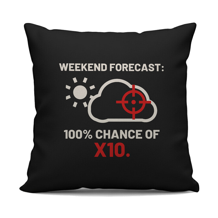 Weekend forecast: 100% chance of X10 - čierny vankúš pre strelca