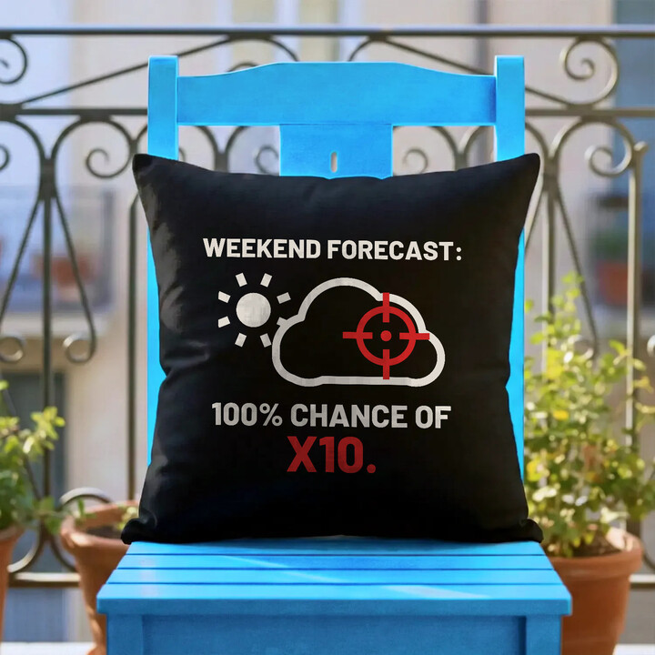 Weekend forecast: 100% chance of X10 - čierny vankúš pre strelca