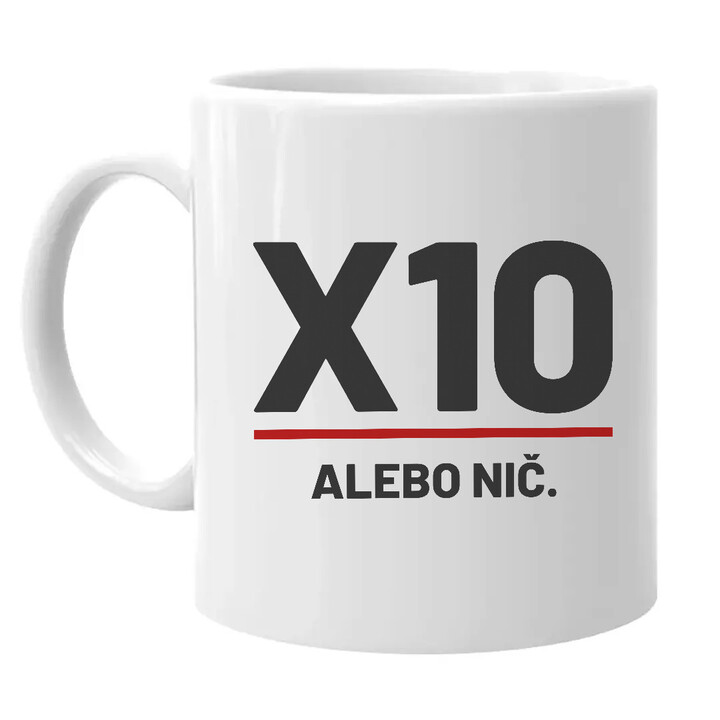 X10 alebo nič - keramický hrnček pre strelca