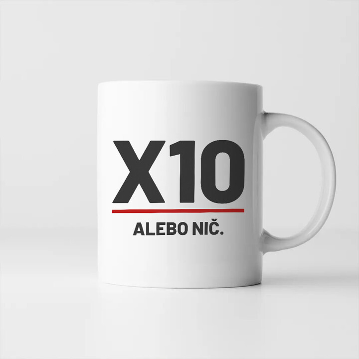 X10 alebo nič - keramický hrnček pre strelca