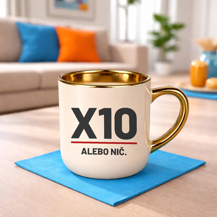 X10 alebo nič - elegantný hrnček pre strelca