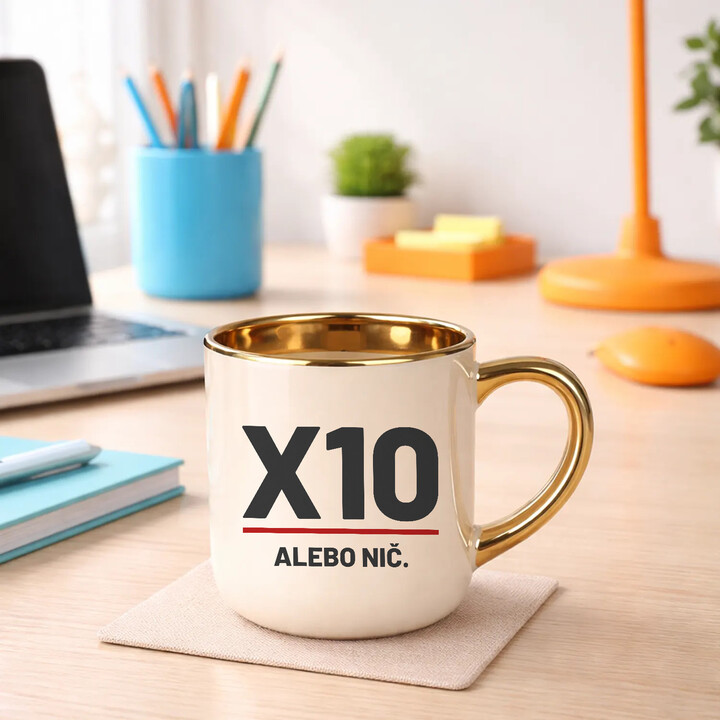 X10 alebo nič - elegantný hrnček pre strelca