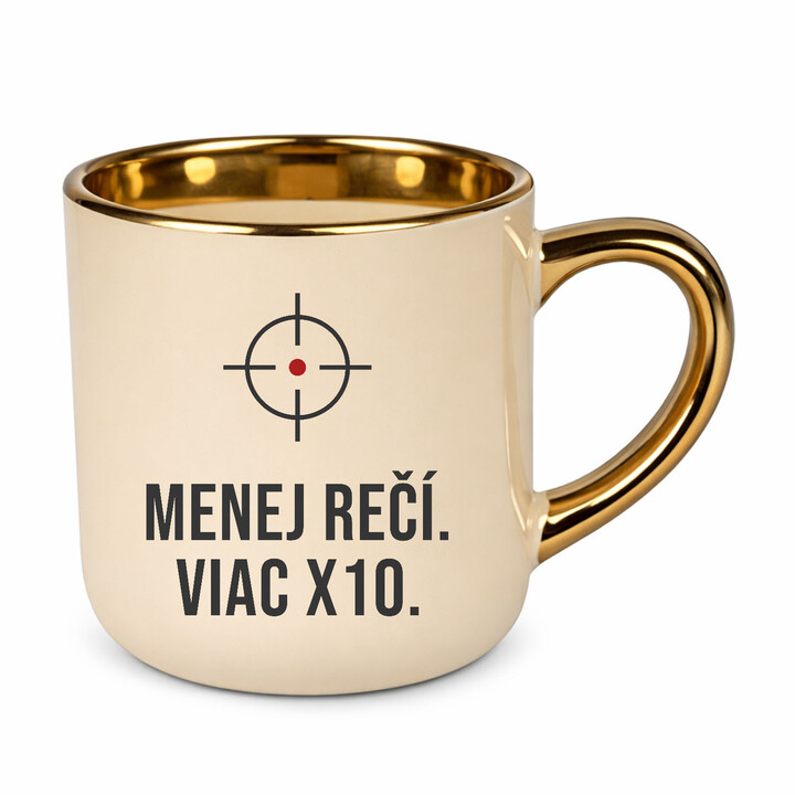 Menej rečí, viac X10 - elegantný hrnček pre strelca