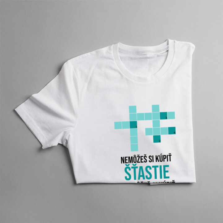 Nemôžeš si kúpiť šťastie, ale môžeš si kúpiť krížovky a je to to isté - Pánske  tričko s potlačou