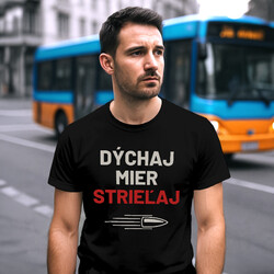 Dýchaj, mier, strieľaj - pánske tričko pre strelca