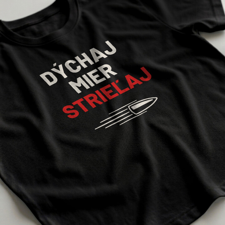 Dýchaj, mier, strieľaj - pánske tričko pre strelca