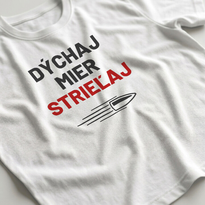Dýchaj, mier, strieľaj - pánske tričko pre strelca