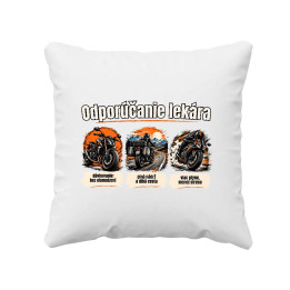 Odporúčanie lekára pre motorkárov - vankúš s potlačou