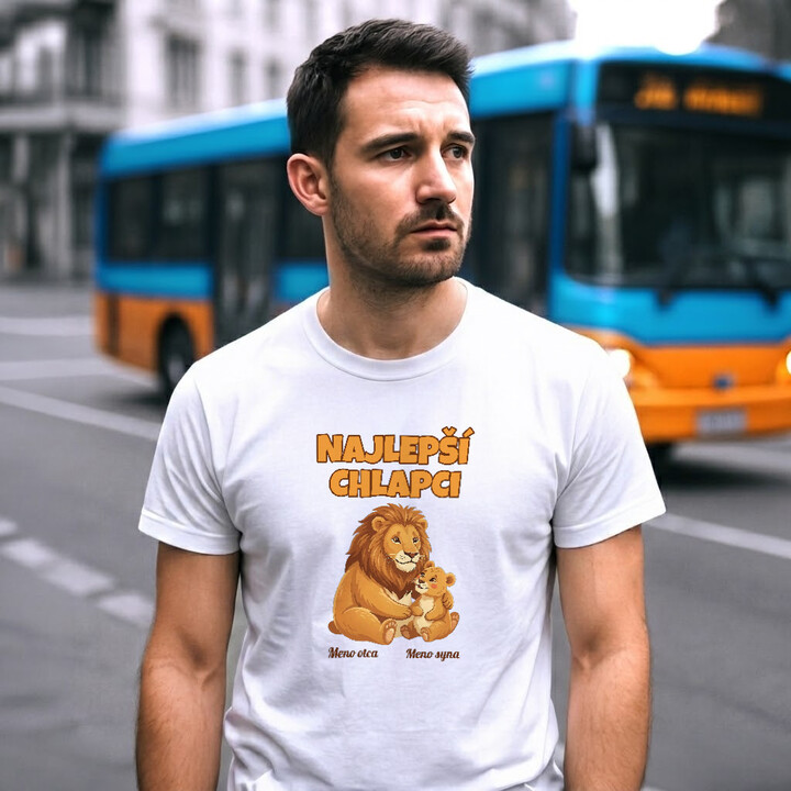 Najlepší chlapci - levy s menami - pánske tričko s potlačou - personalizovaný produkt