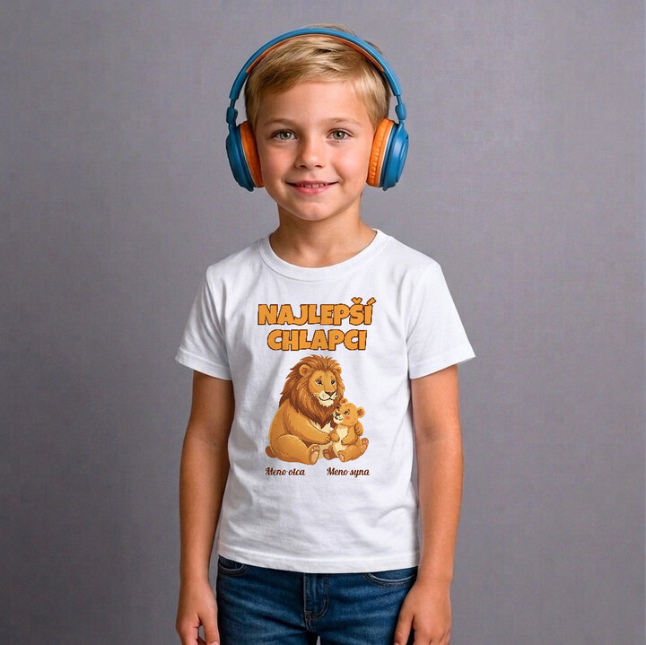Najlepší chlapci - levy s menami - detské tričko s potlačou - personalizovaný produkt
