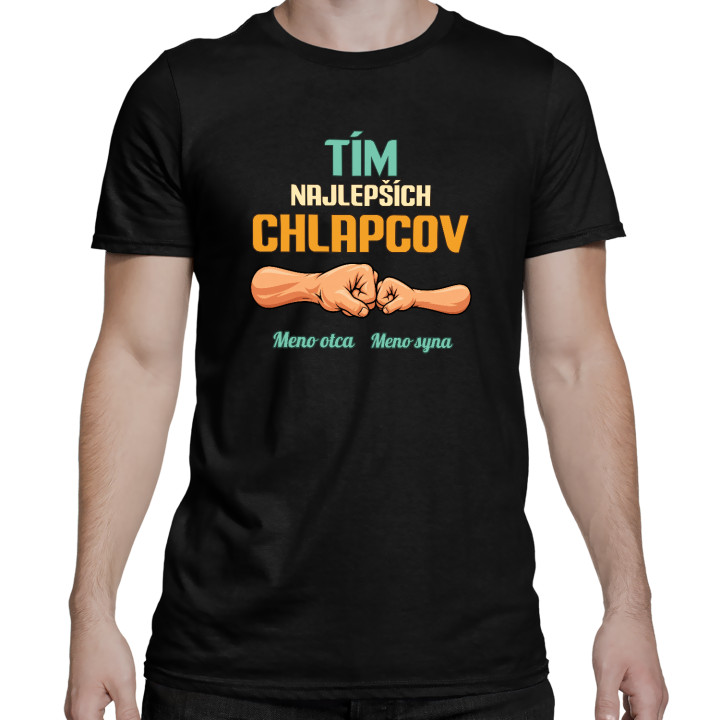 Tím najlepších chlapcov - otec a syn s menami - pánske tričko s potlačou - personalizovaný produkt