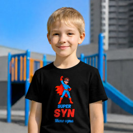 Super syn s menom - superhrdina - detské tričko s potlačou - personalizovaný produkt