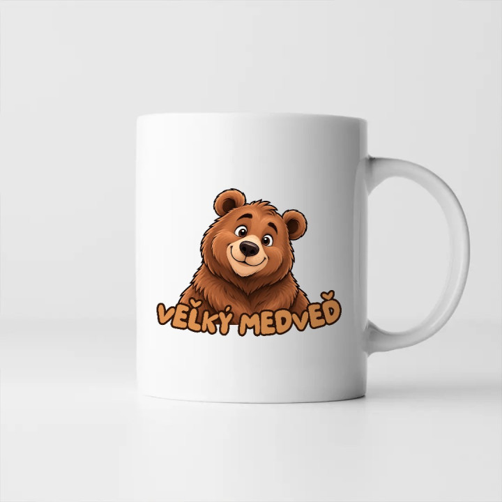 Veľký medveď - keramický hrnček s potlačou