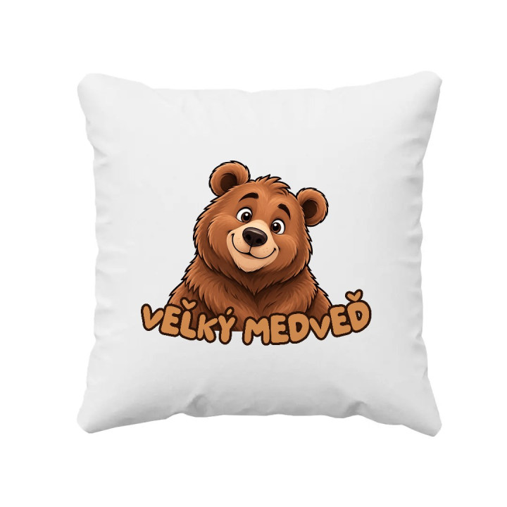 Veľký medveď - vankúš s potlačou