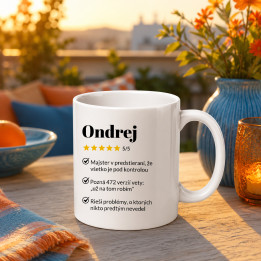 Ondrej 5/5 - najlepší kolega - keramický hrnček s potlačou
