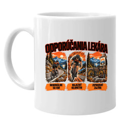 Odporúčania lekára pre cyklistov - keramický hrnček s potlačou