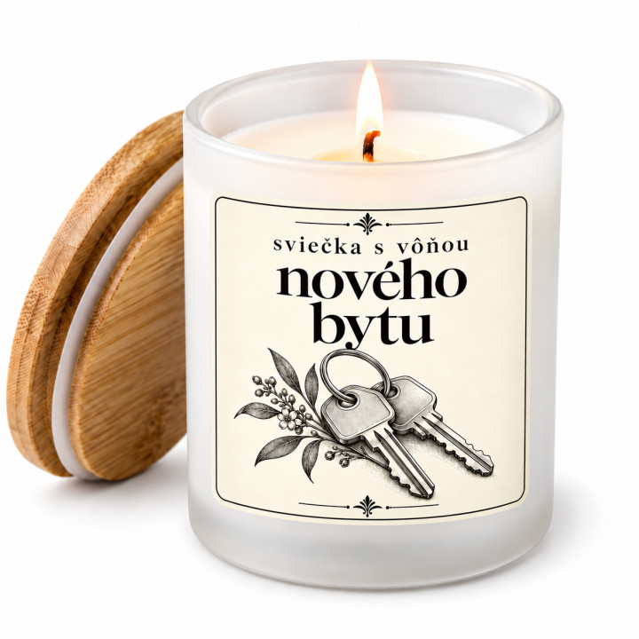 Sviečka s vôňou nového bytu - vonná sviečka ako darček na kolaudáciu