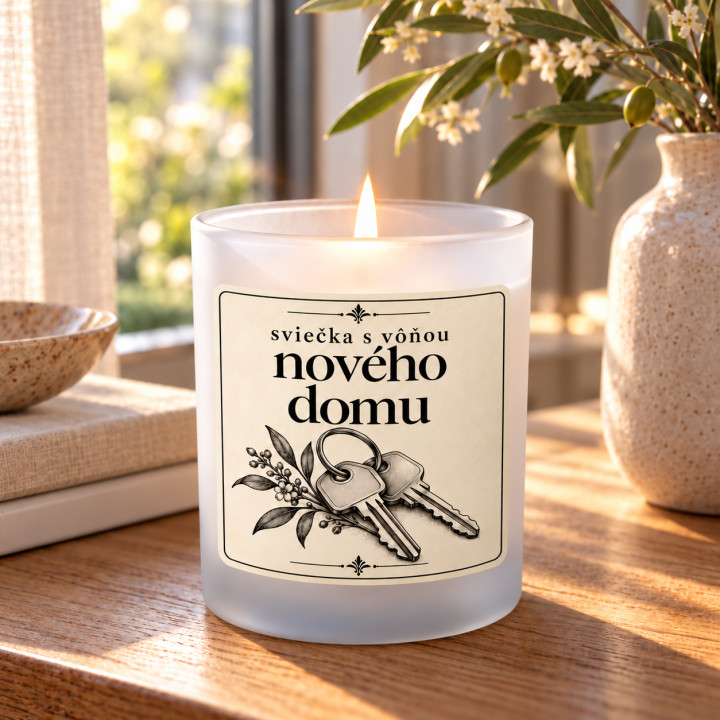 Sviečka s vôňou nového domu - vonná sviečka ako darček na kolaudáciu