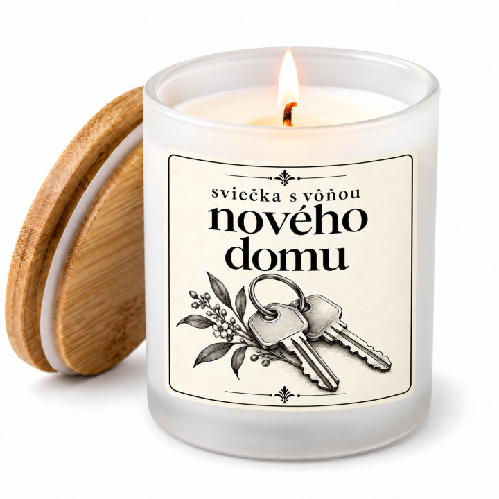 Sviečka s vôňou nového domu - vonná sviečka ako darček na kolaudáciu