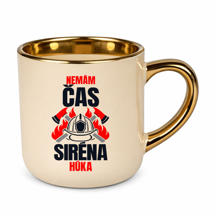Nemám čas, siréna húka - elegantný hrnček na darček pre hasiča