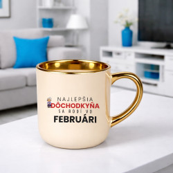 Najlepšia dôchodkyňa sa rodí vo februári - elegantný hrnček na darček
