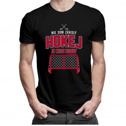 Nie som závislý - hokej je moje hobby  - Pánske tričko s potlačou