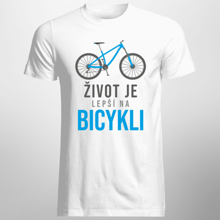 Život je lepší na bicykli - Pánske  tričko s potlačou