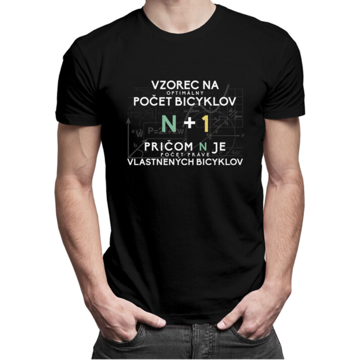 Vzorec na optimálny počet bicyklov v2 - Pánske  tričko s potlačou
