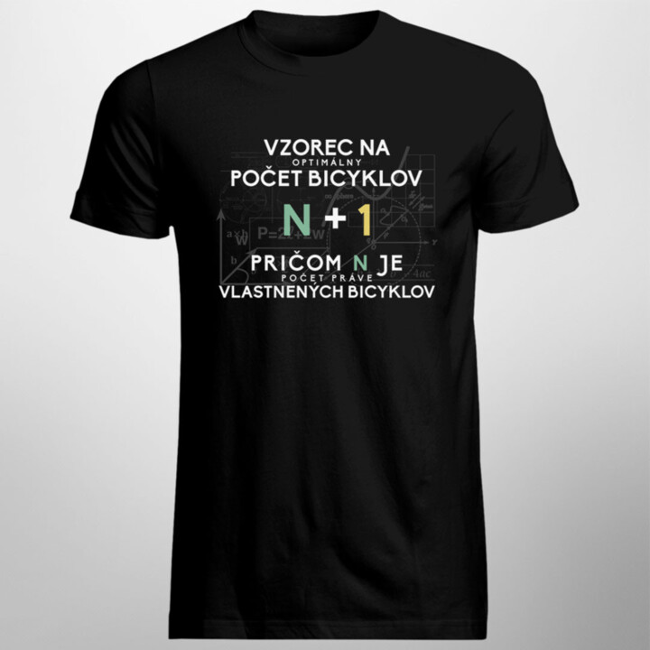 Vzorec na optimálny počet bicyklov v2 - Pánske  tričko s potlačou