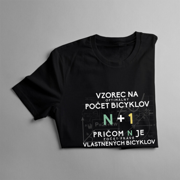 Vzorec na optimálny počet bicyklov v2 - Pánske  tričko s potlačou