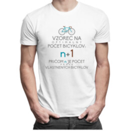 Vzorec na optimálny počet bicyklov - Pánske  tričko s potlačou