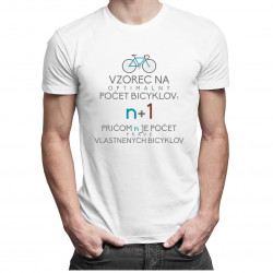 Vzorec na optimálny počet bicyklov - Pánske tričko s potlačou