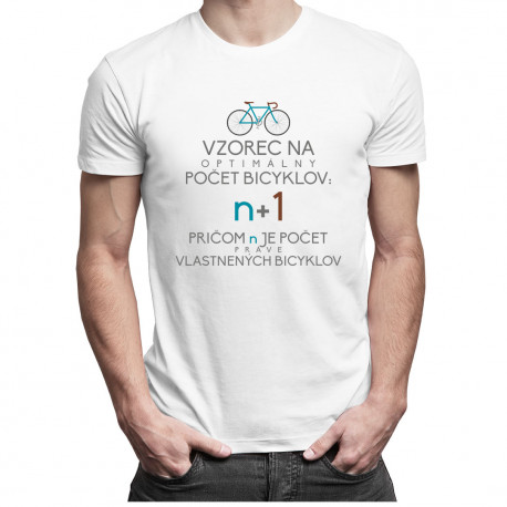 Vzorec na optimálny počet bicyklov - Pánske  tričko s potlačou