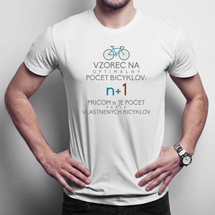 Vzorec na optimálny počet bicyklov - Pánske  tričko s potlačou