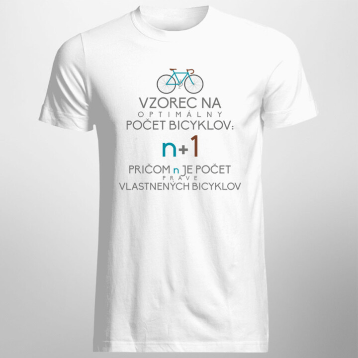 Vzorec na optimálny počet bicyklov - Pánske  tričko s potlačou