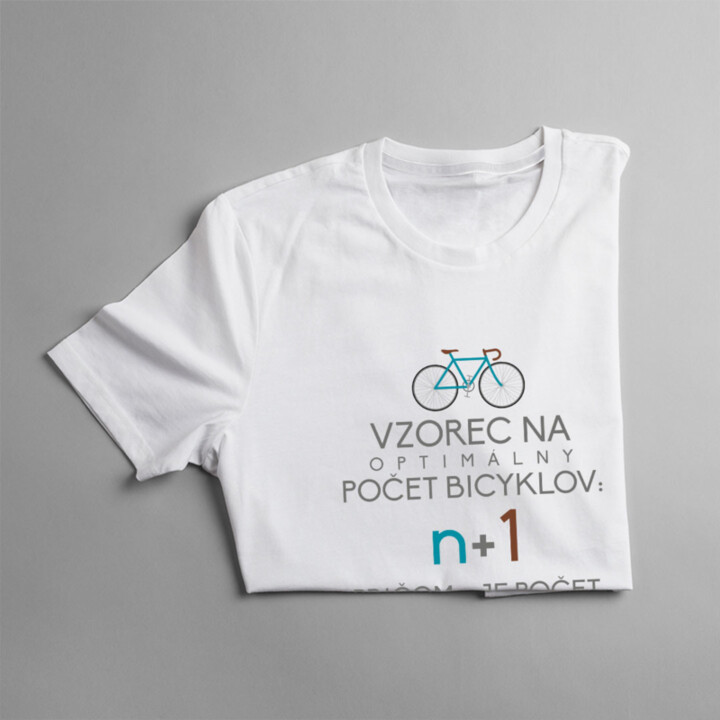 Vzorec na optimálny počet bicyklov - Pánske  tričko s potlačou